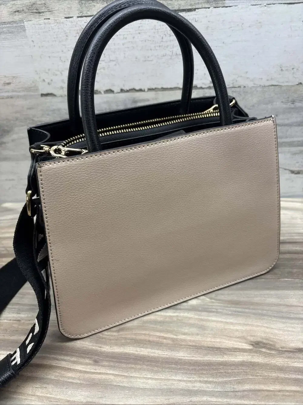 KARL LAGERFELD Paris Small Satchel Snake Print Gold Tone Rare ￼